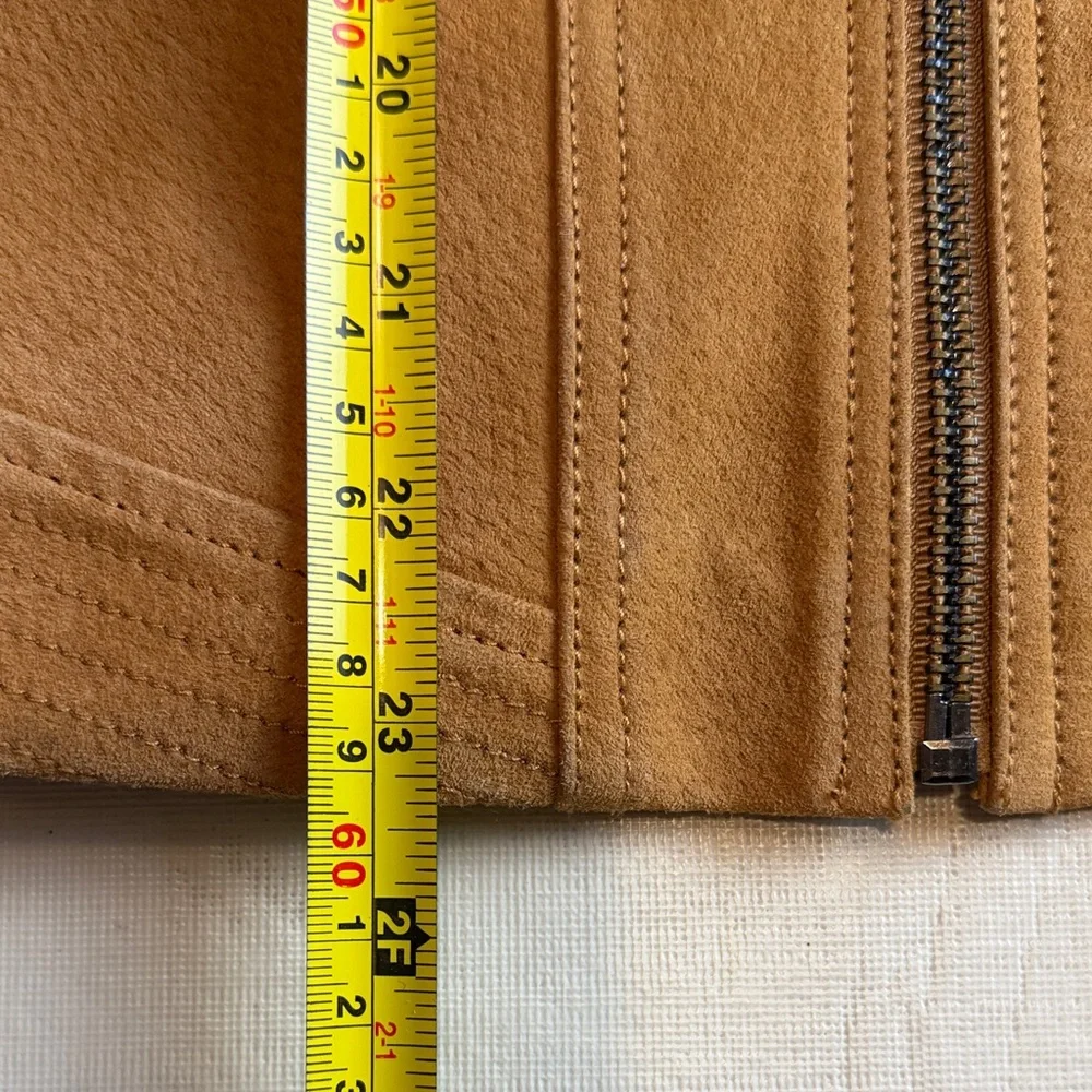 Bernardo Tan Suede Leather Jacket - Picture 14 of 16